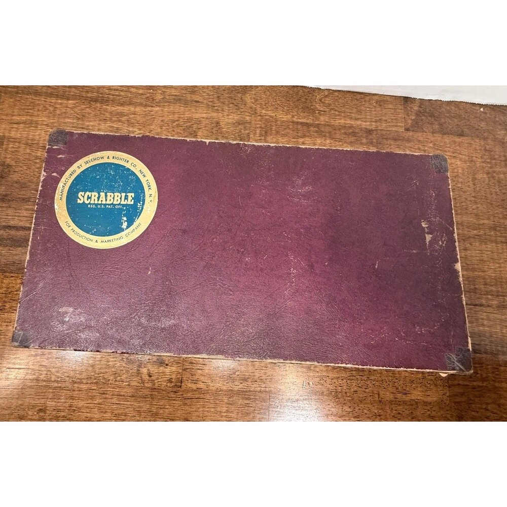 Vintage 1948 1949 Scrabble Crossword Board Game Selchow & Righter Co Complete.